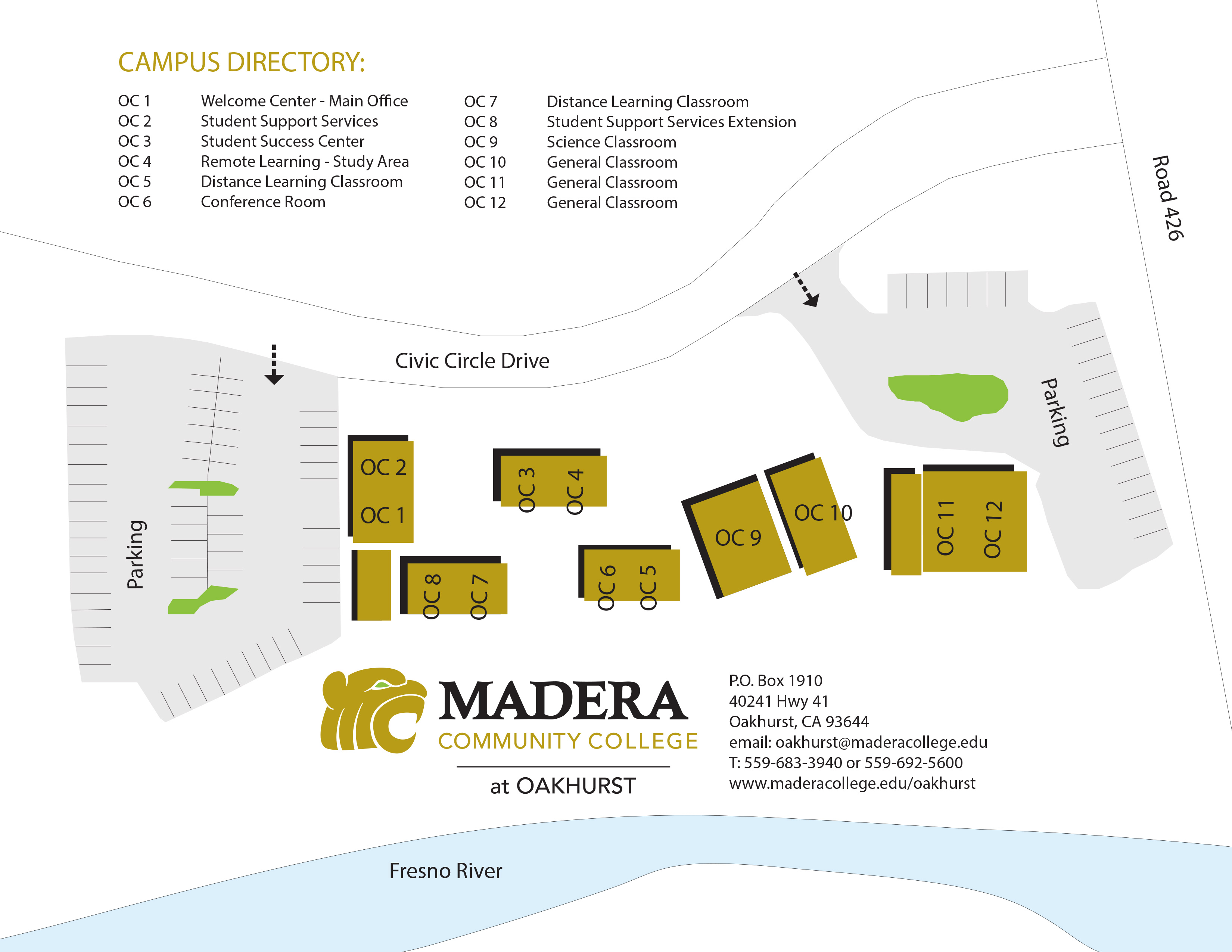 Oakhurst Campus Map