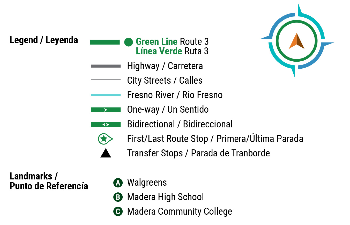 madera metro route 3 explain